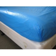 Mattress Protector Fitted Single Sheet (Blue Plastic)